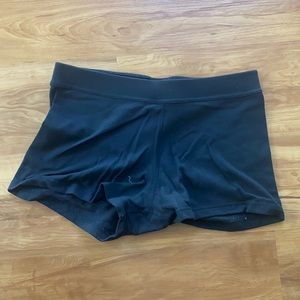 Size six black lululemon spandex shorts